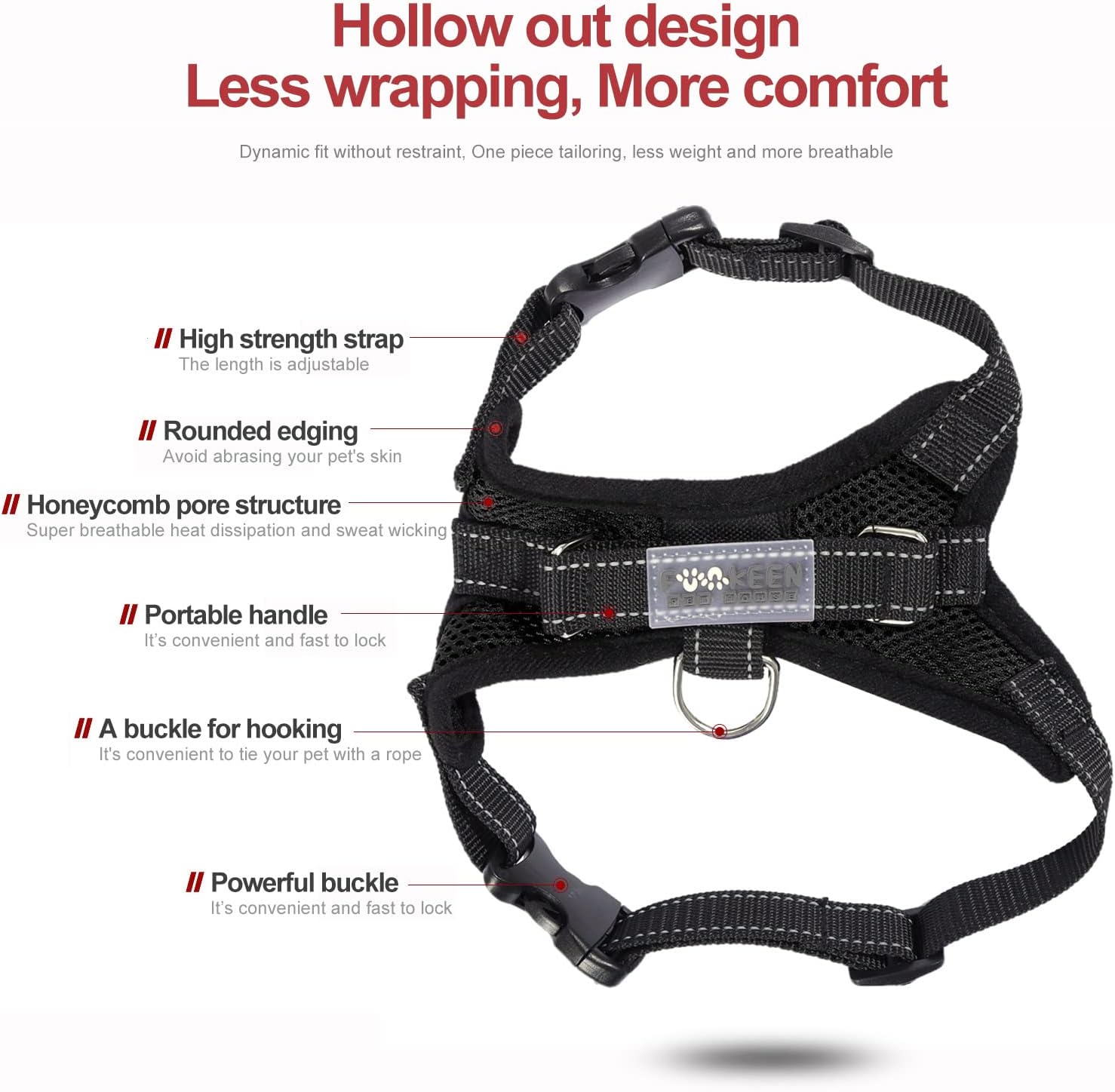 Dog Harness Mesh Breathable Comfortable Pet Vest | PetNestUK