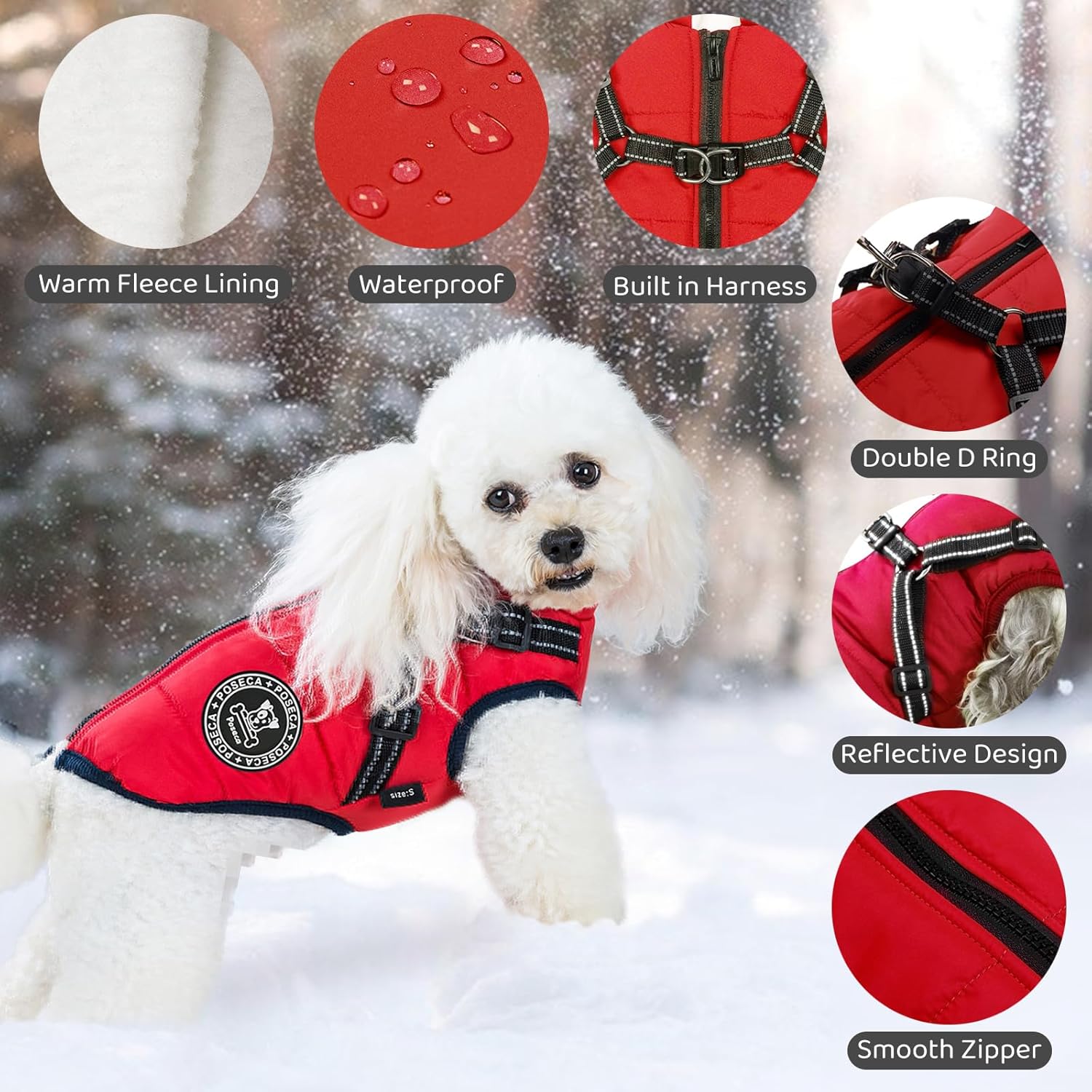 Poseca Dog Clothes for Small Dogs Dog Coat | PetNestUK