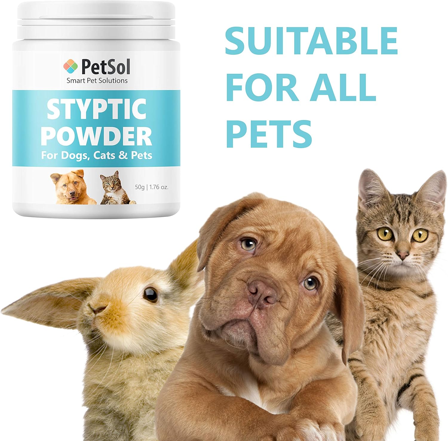 PetSol Styptic Powder For Pets (Large 50g Tub) | PetNestUK