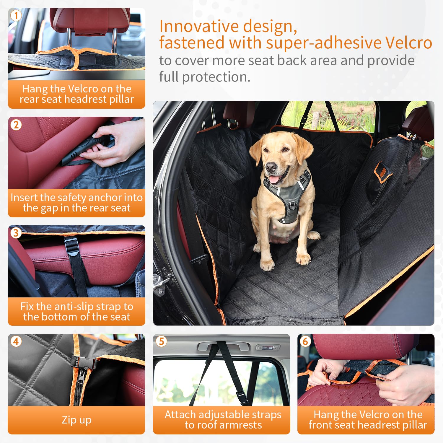 KYG Dog Car Seat Cover Dog Hammock For Car Back | PetNestUK