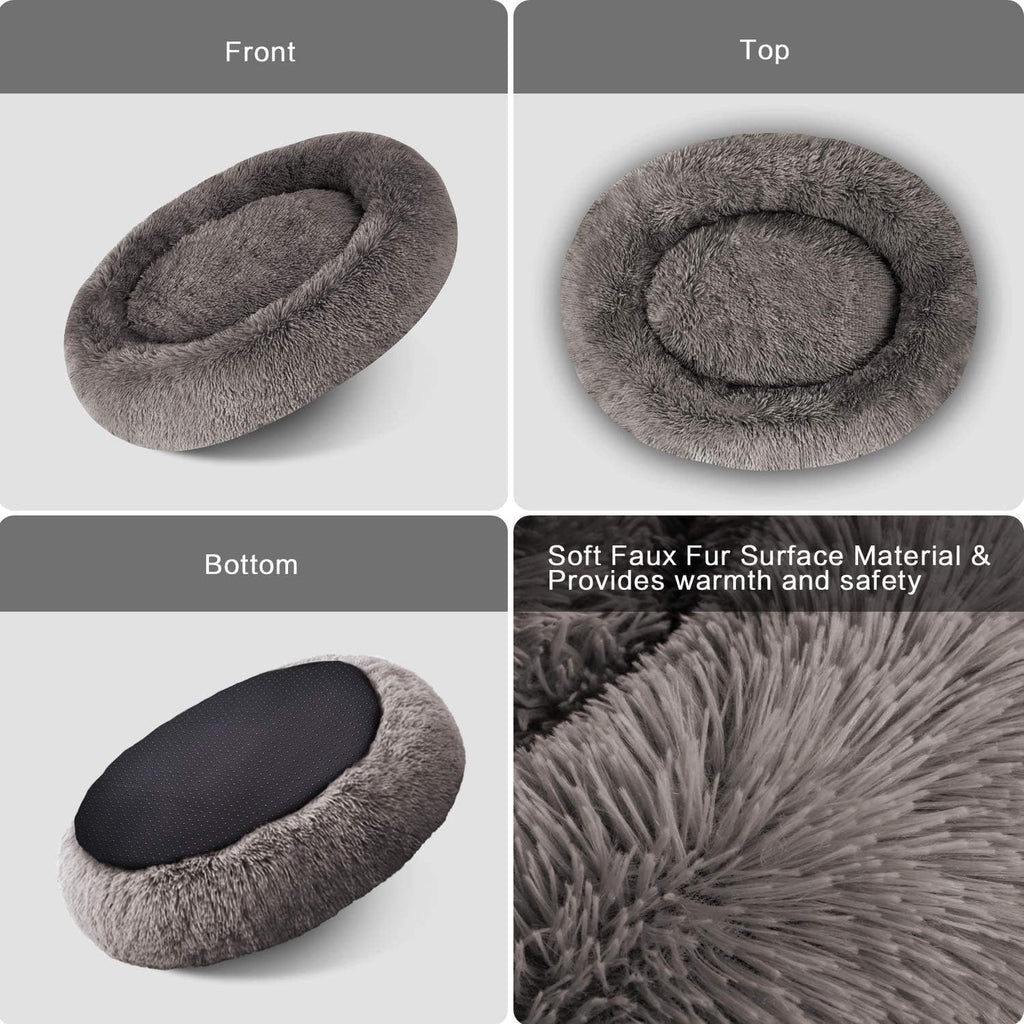 MFOX Faux-Fur Donut Pet Bed