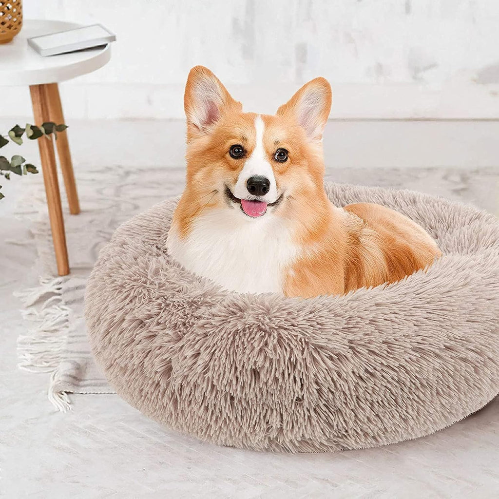 Enjamoy Plush Donut Dog Bed, Calming Round Dog | PetNestUK