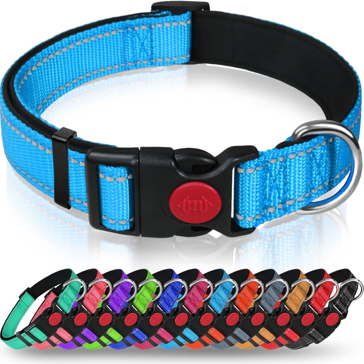 Taglory Reflective Nylon Dog Collar