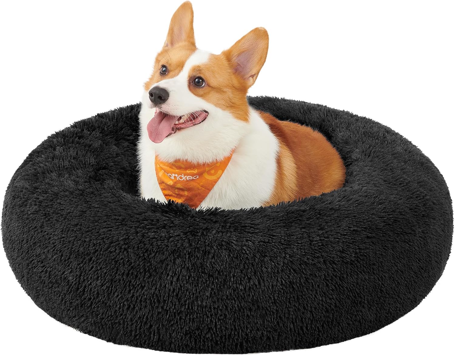 Feandrea Dog Bed, Donut Cat Bed, Fluffy Calming | PetNestUK
