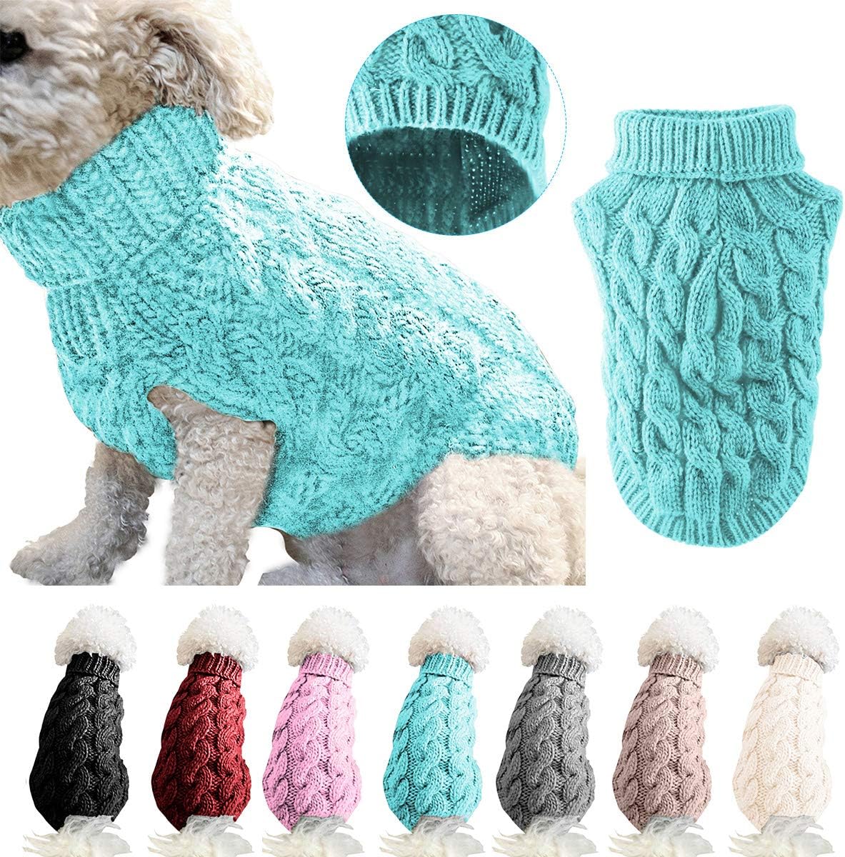 Pet Dog Turtleneck Knitting Sweater Coat Winter | PetNestUK