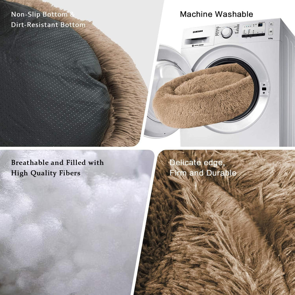 MFOX Faux-Fur Donut Pet Bed