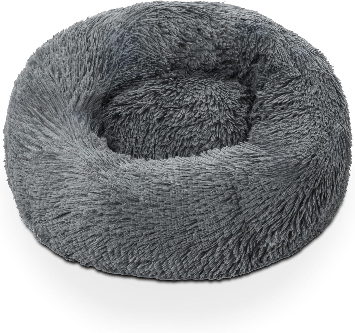Woof & Whiskers Donut Beds For Dogs Grey Dog Bed | PetNestUK