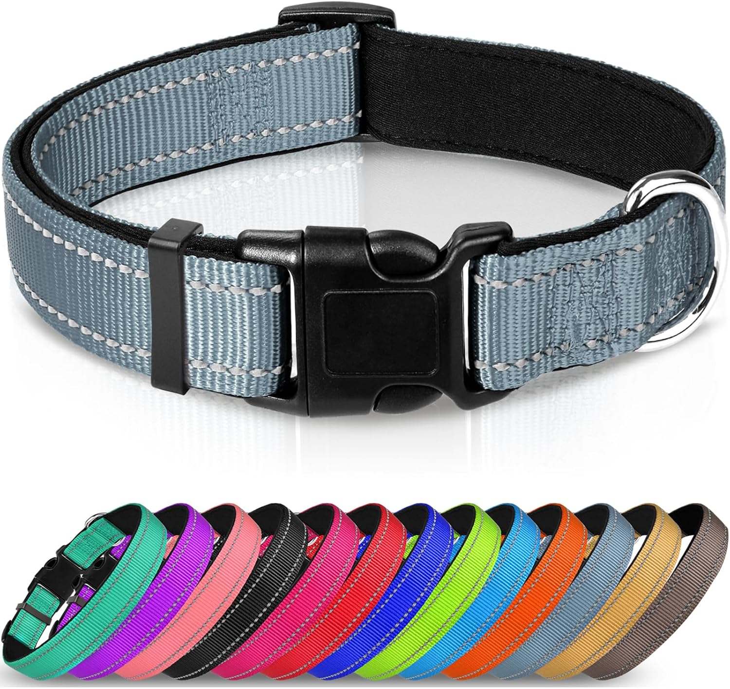 Joytale Reflective Dog Collar, Soft Neoprene | PetNestUK