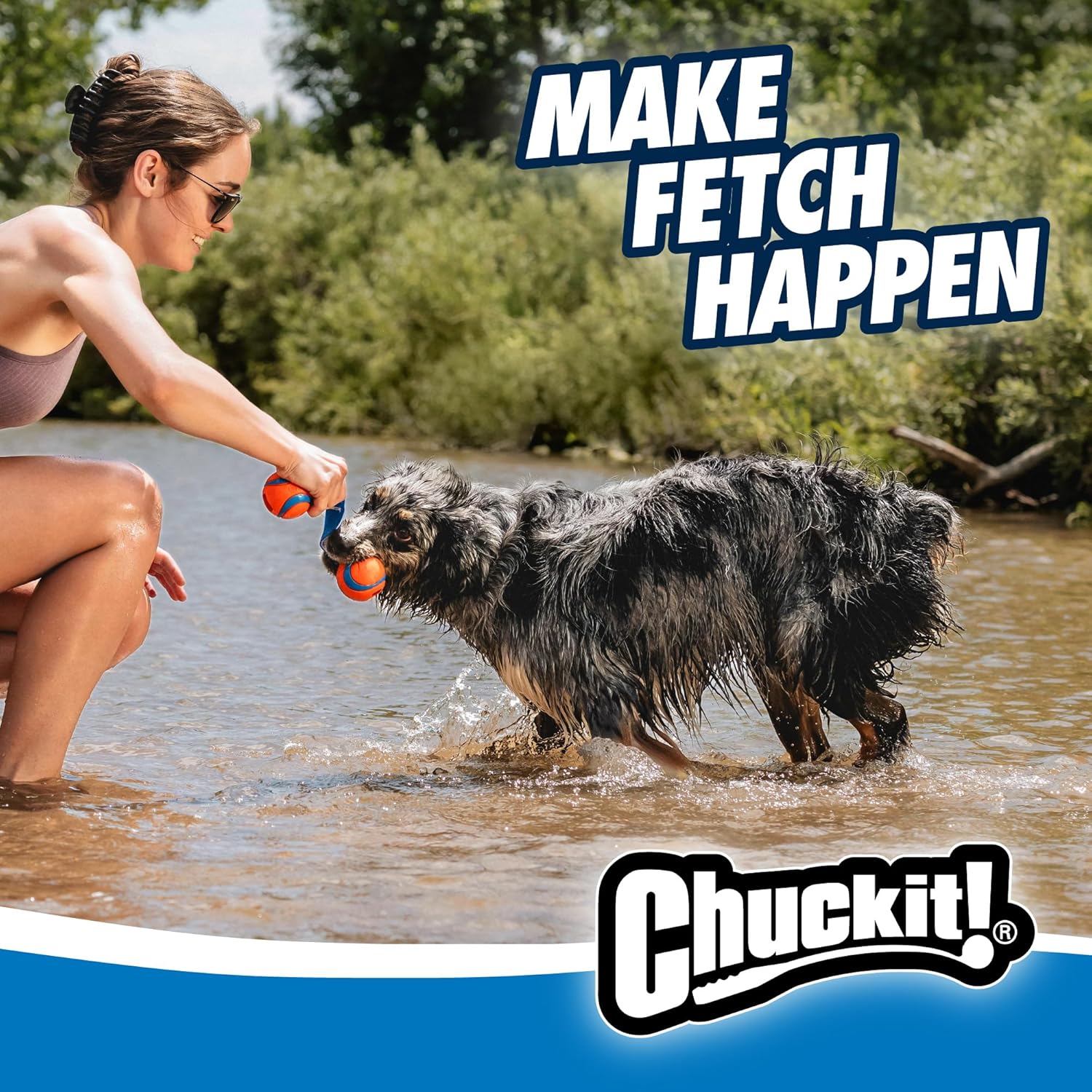 Chuckit! Ultra Tug Dog Toy With Rubber Ball Tug | PetNestUK