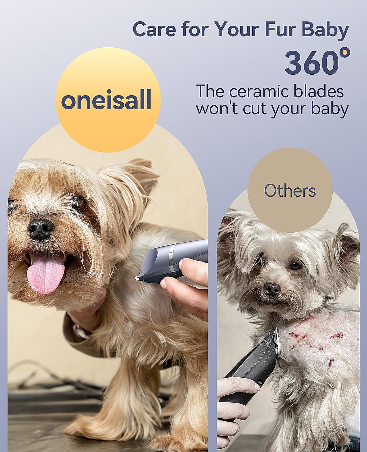 oneisall Dog Cat Grooming Kit 4 in 1 Cordless, | PetNestUK