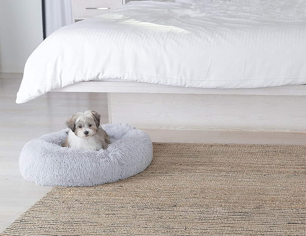 Enjamoy Plush Donut Dog Bed, Calming Round Dog | PetNestUK