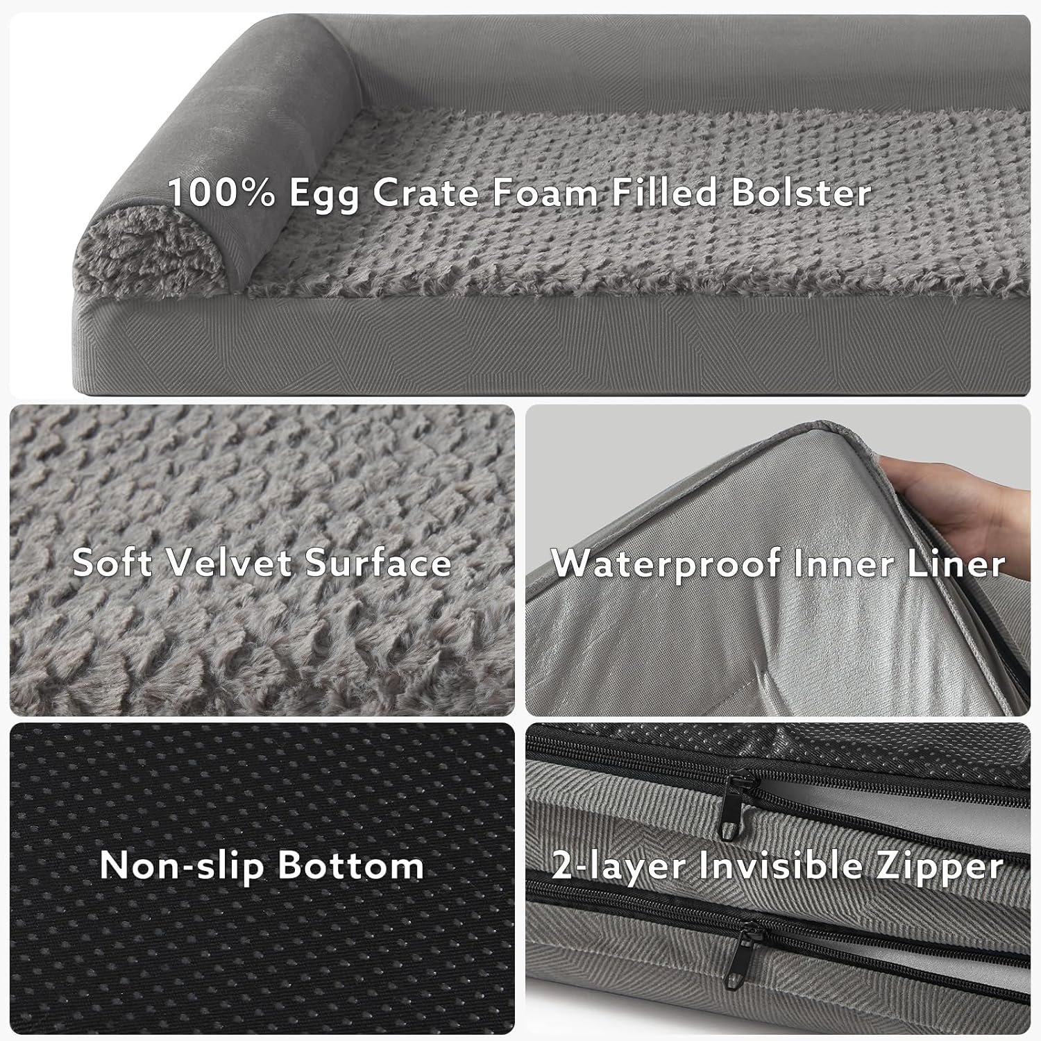 FURTIME Large Dog Bed(89 x 64cm), Orthopedic | PetNestUK