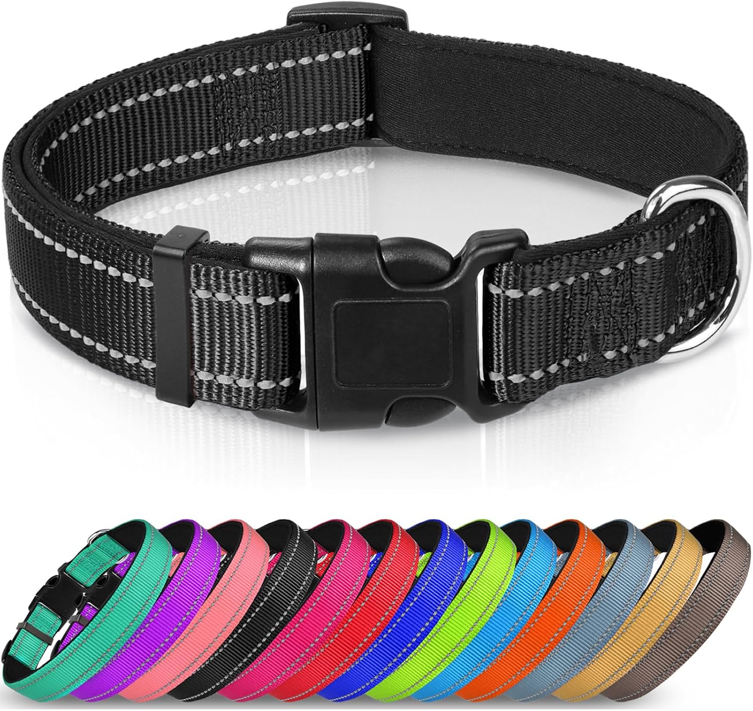 Joytale Reflective Dog Collar, Soft Neoprene | PetNestUK