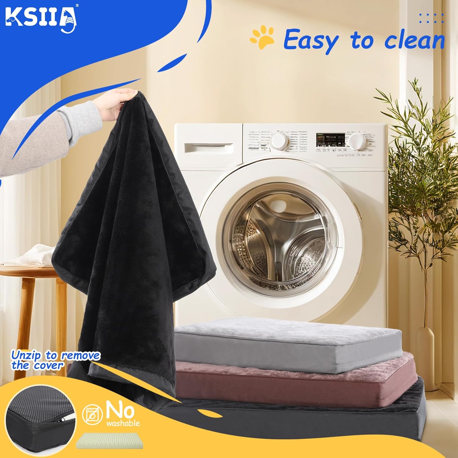 KSIIA Dog Beds Large Washable, Orthopedic Dog | PetNestUK