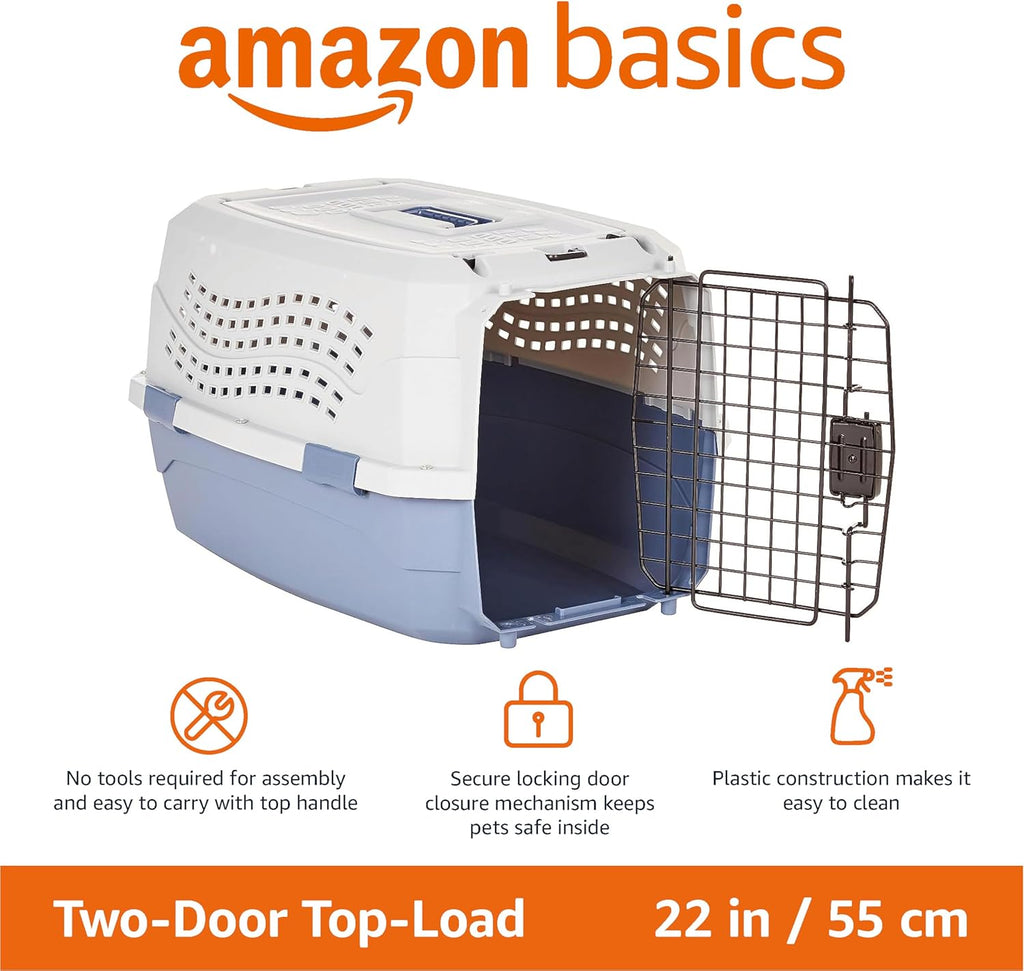 PetNestUK Basics Hard-Sided Cat Carrier, Two-Door | PetNestUK