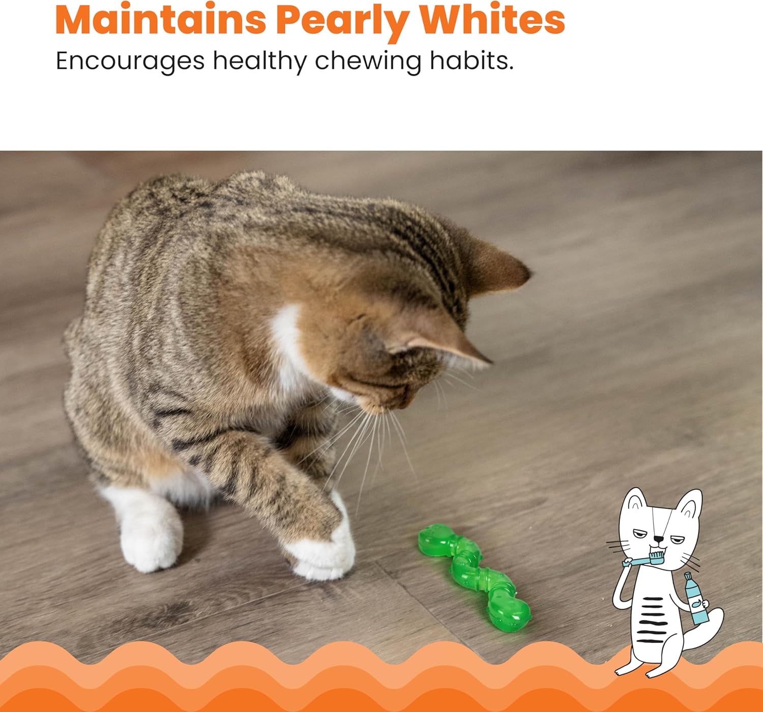 Catstages Orkakat Wiggle Worm Dental Catnip Cat | PetNestUK