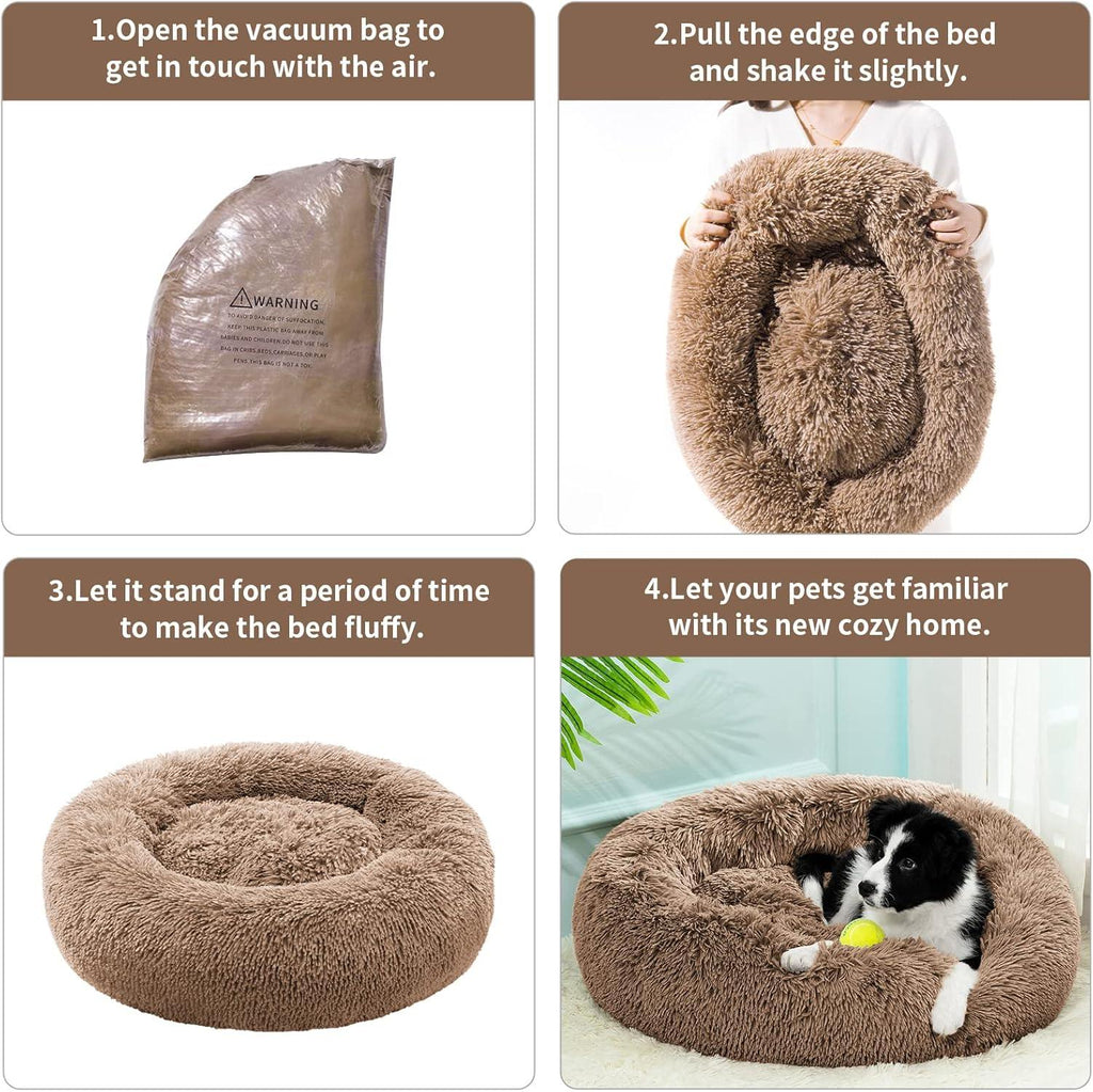 YOJOGEE Calming Donut Puppy Bed for Medium Small | PetNestUK