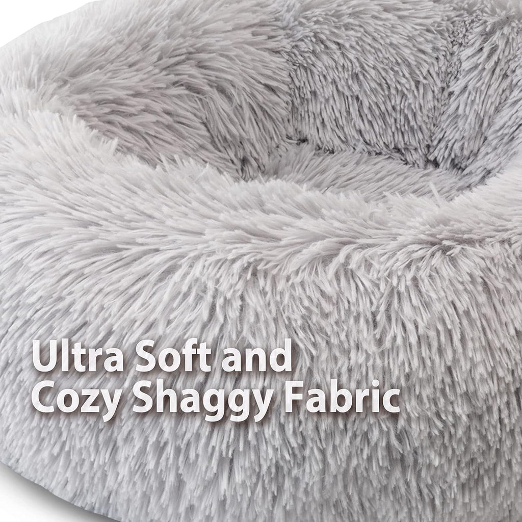 Enjamoy Plush Donut Dog Bed, Calming Round Dog | PetNestUK