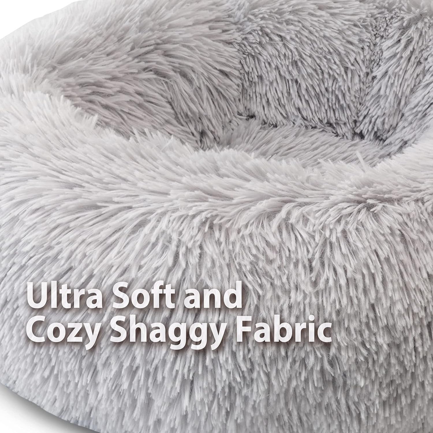 Enjamoy Plush Donut Dog Bed, Calming Round Dog | PetNestUK