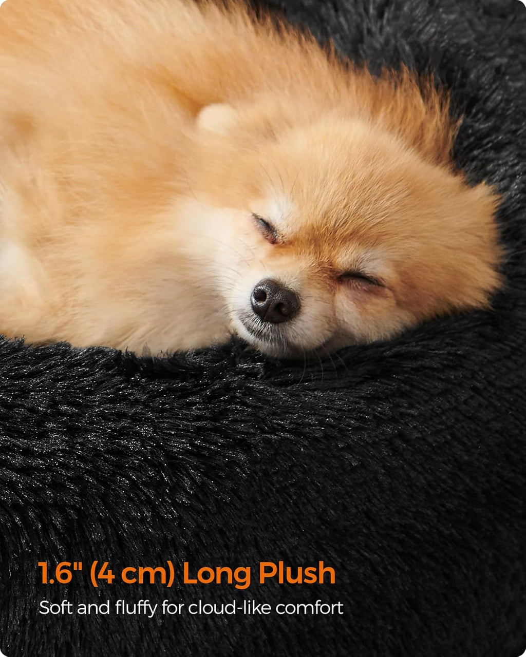 Feandrea Dog Bed, Donut Cat Bed, Fluffy Calming | PetNestUK