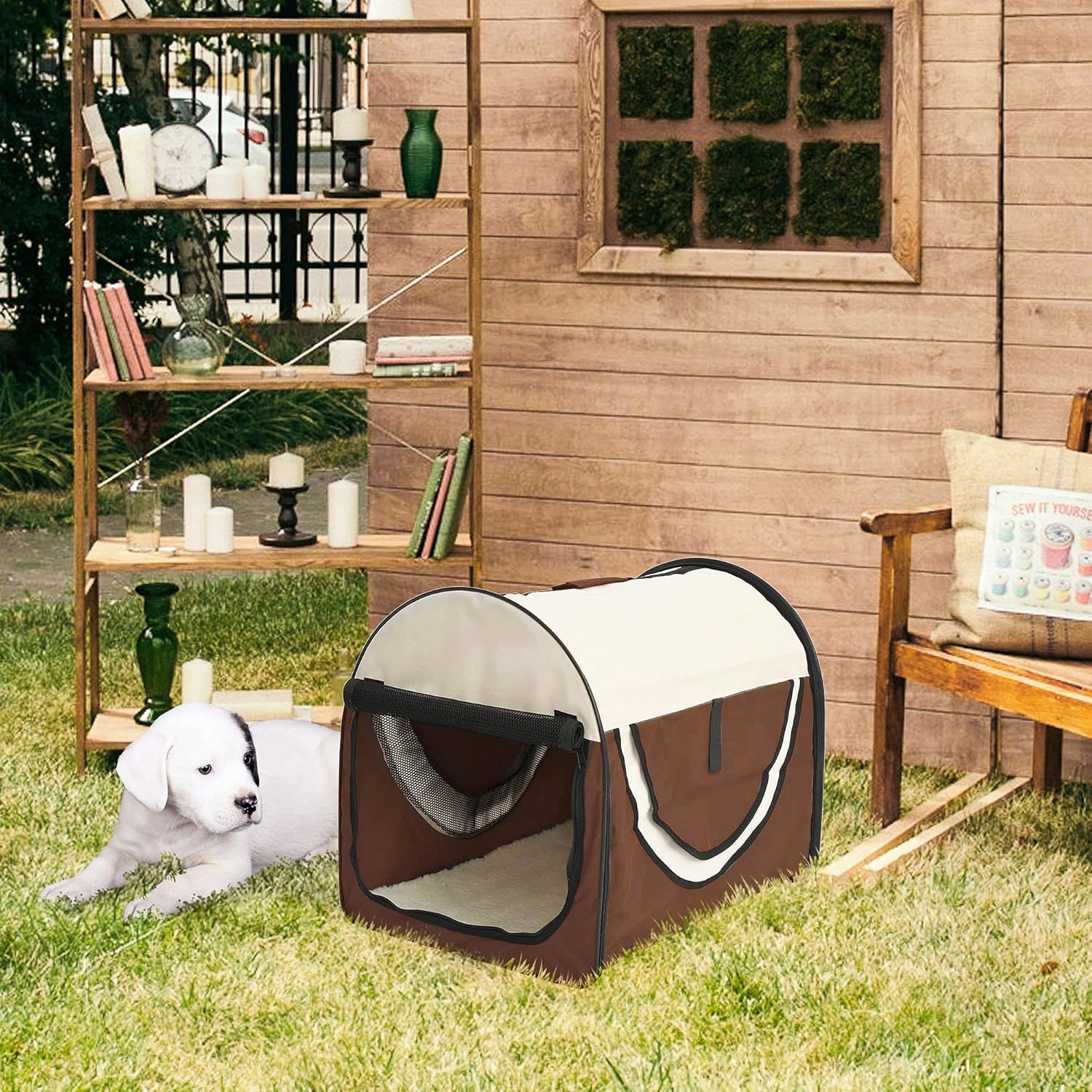 Pawhut Folding Fabric Soft Pet Crate Dog Cat | PetNestUK