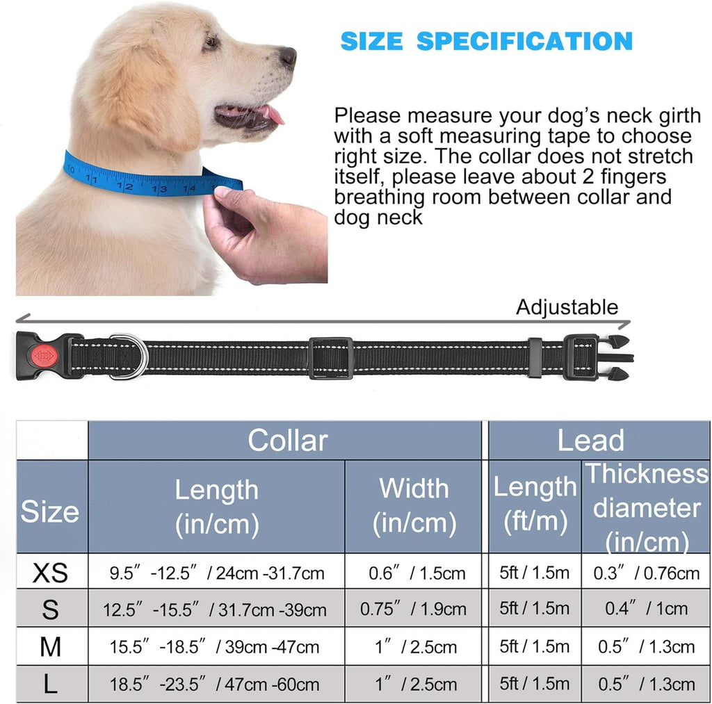 haapaw Reflective Dog Collar Padded with Soft | PetNestUK