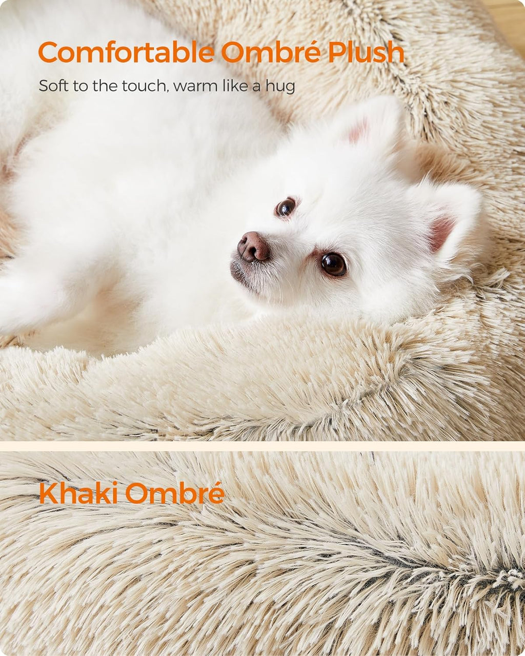 Feandrea Plush Donut Pet Bed