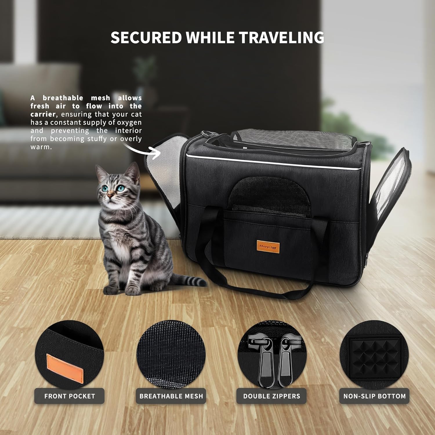 SOKANA Foldable Cat Carrier - Large Pet Carrier | PetNestUK