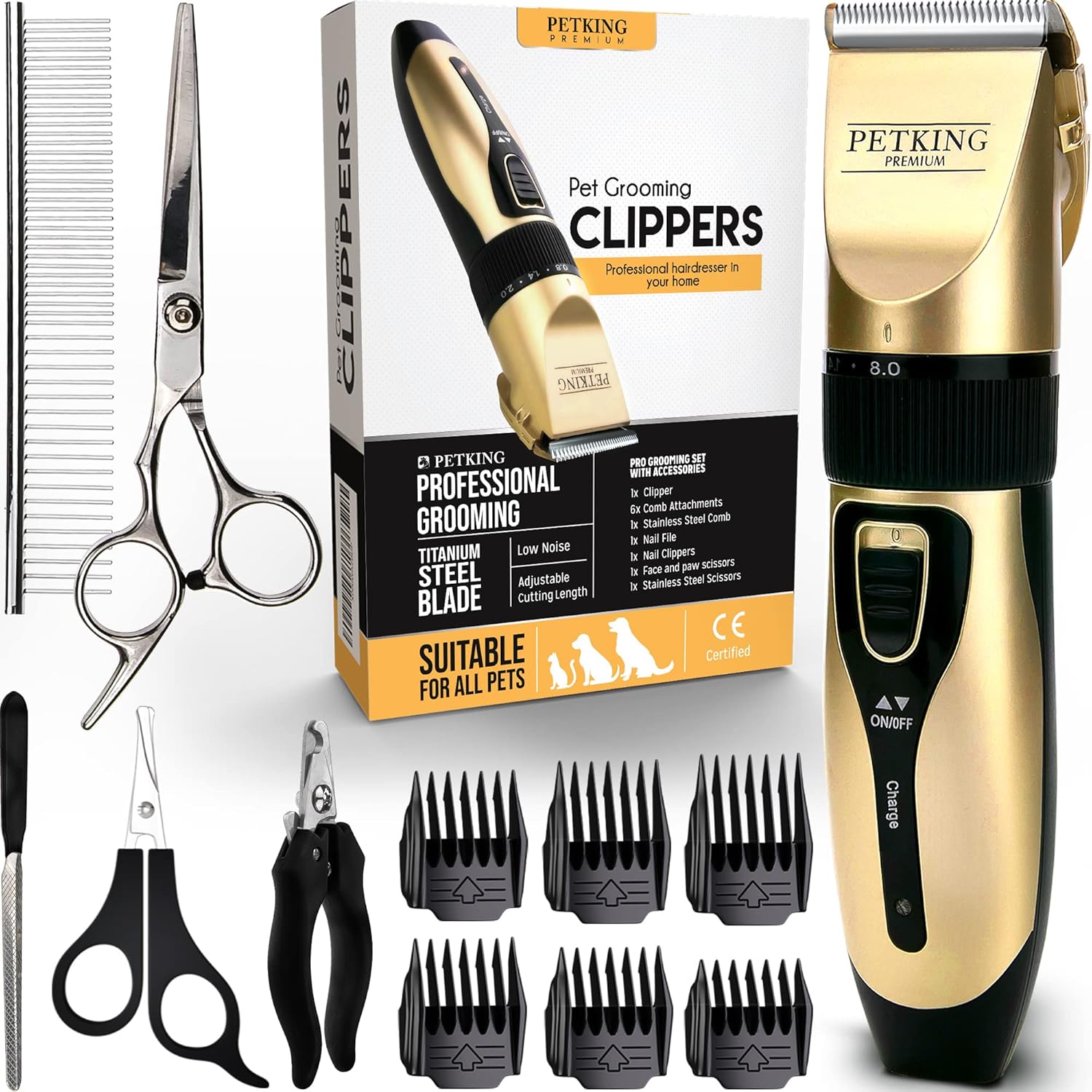 Premium Pet Grooming Kit for Dogs Cats | PetNestUK