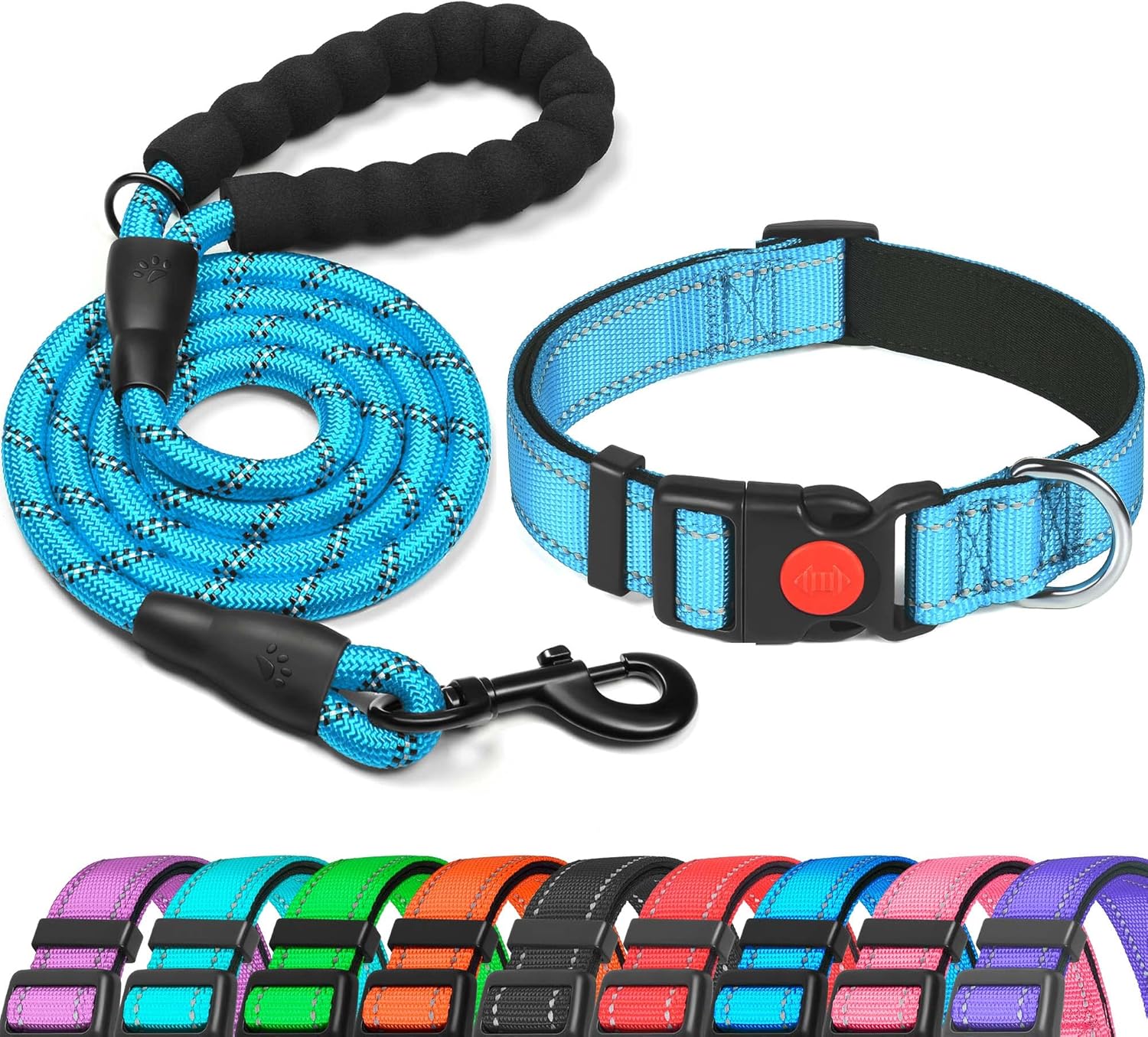 haapaw Reflective Dog Collar Padded with Soft | PetNestUK