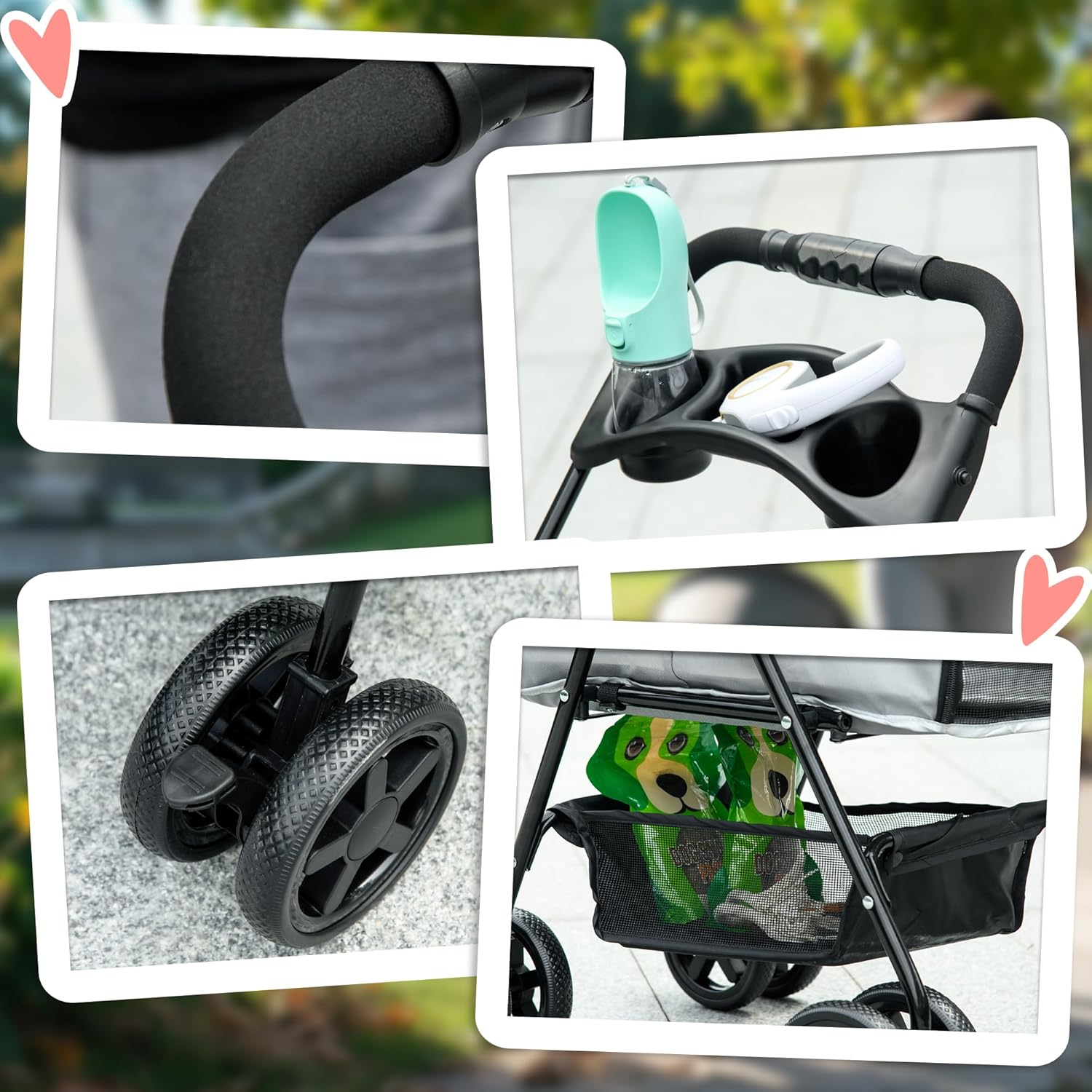 PawHut Dog Pram Dog Stroller Foldable Pet | PetNestUK