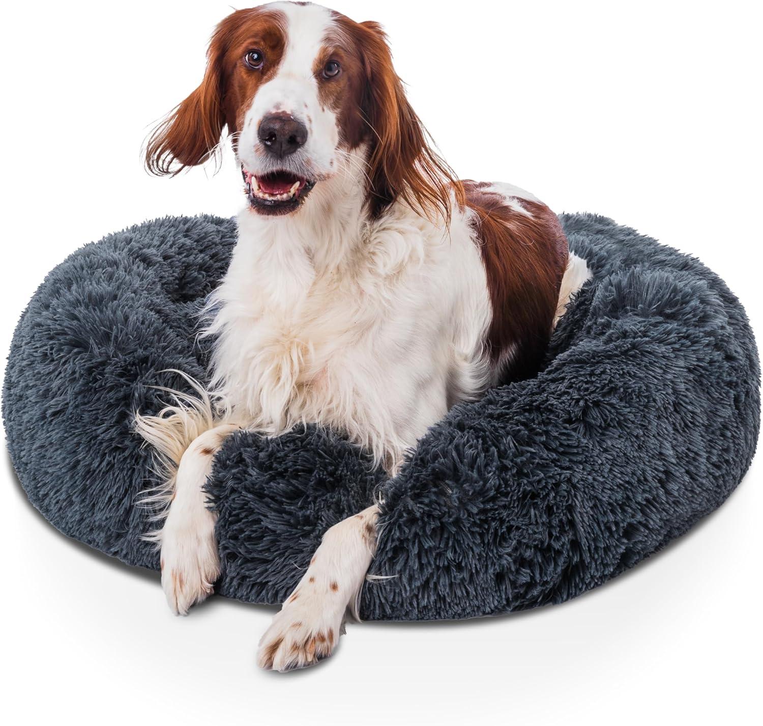 Woof & Whiskers Donut Beds For Dogs Grey Dog Bed | PetNestUK