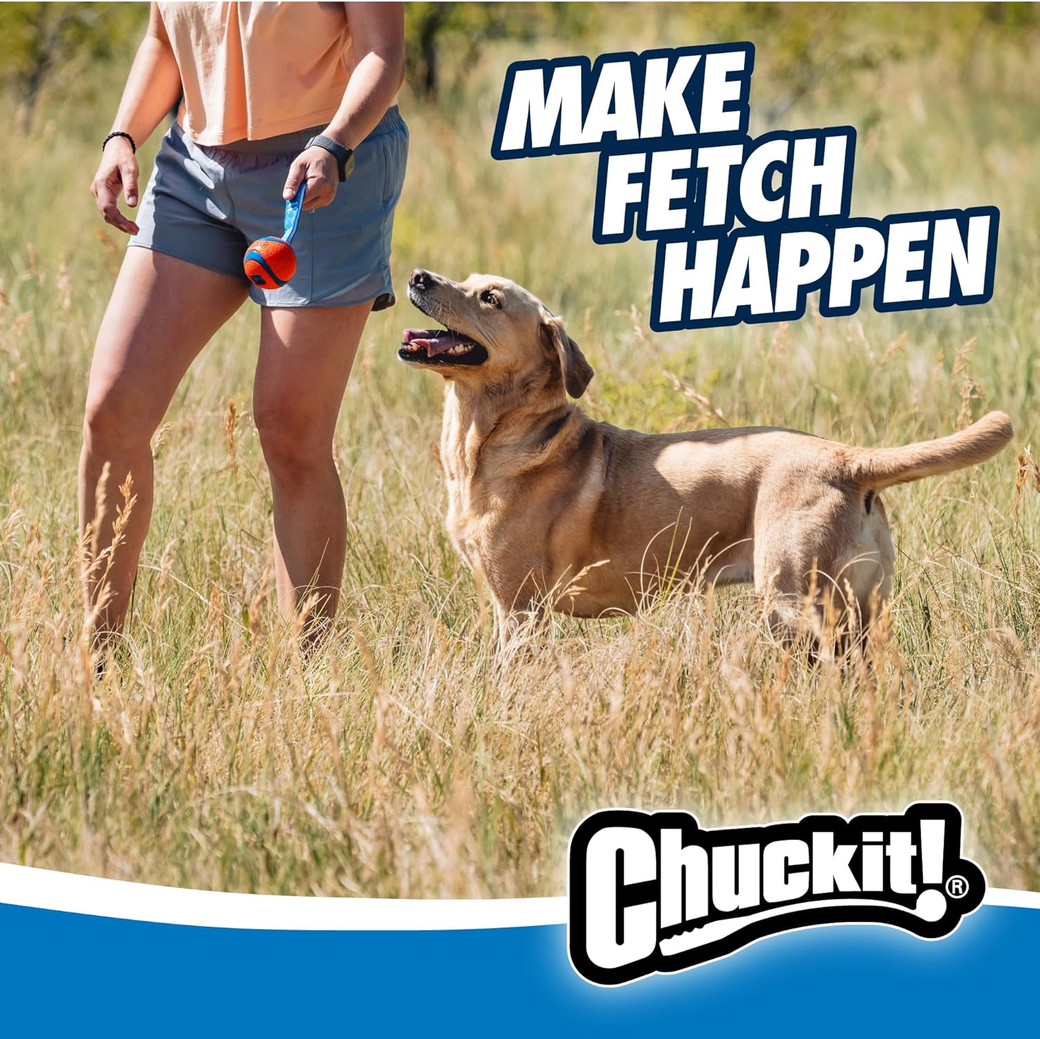 Chuckit! Ultra Tug Dog Toy With Rubber Ball Tug | PetNestUK