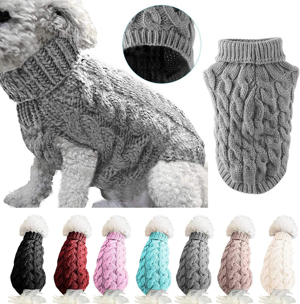 Pet Dog Turtleneck Knitting Sweater Coat Winter | PetNestUK