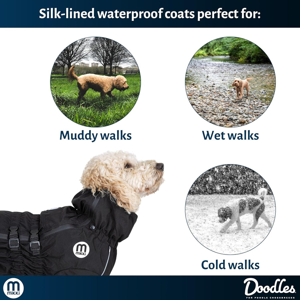 Mikki Doodles Dog Raincoat, Waterproof, | PetNestUK