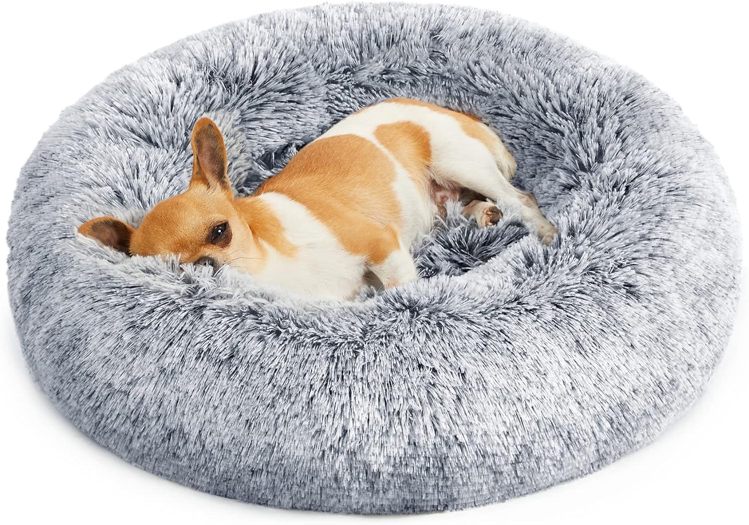 Feandrea Dog Bed, Donut Cat Bed, Fluffy Calming | PetNestUK