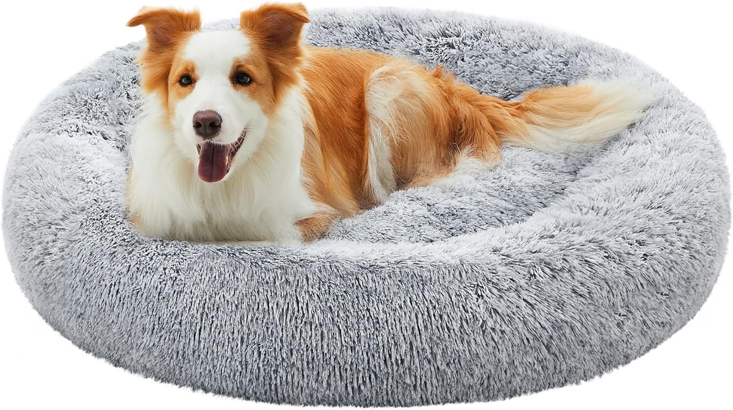Feandrea Dog Bed, Donut Cat Bed, Fluffy Calming | PetNestUK