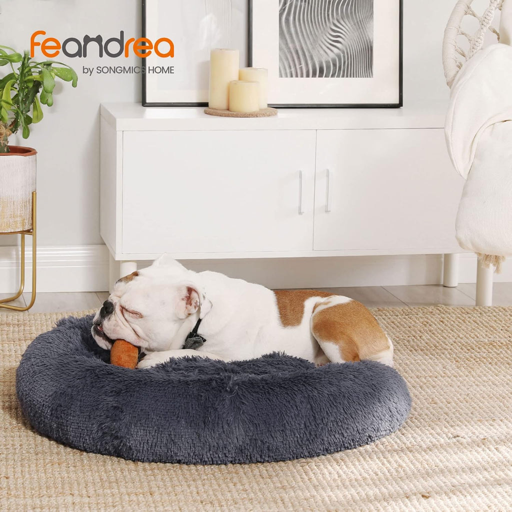 Feandrea Dog Bed, Donut Cat Bed, Fluffy Calming | PetNestUK