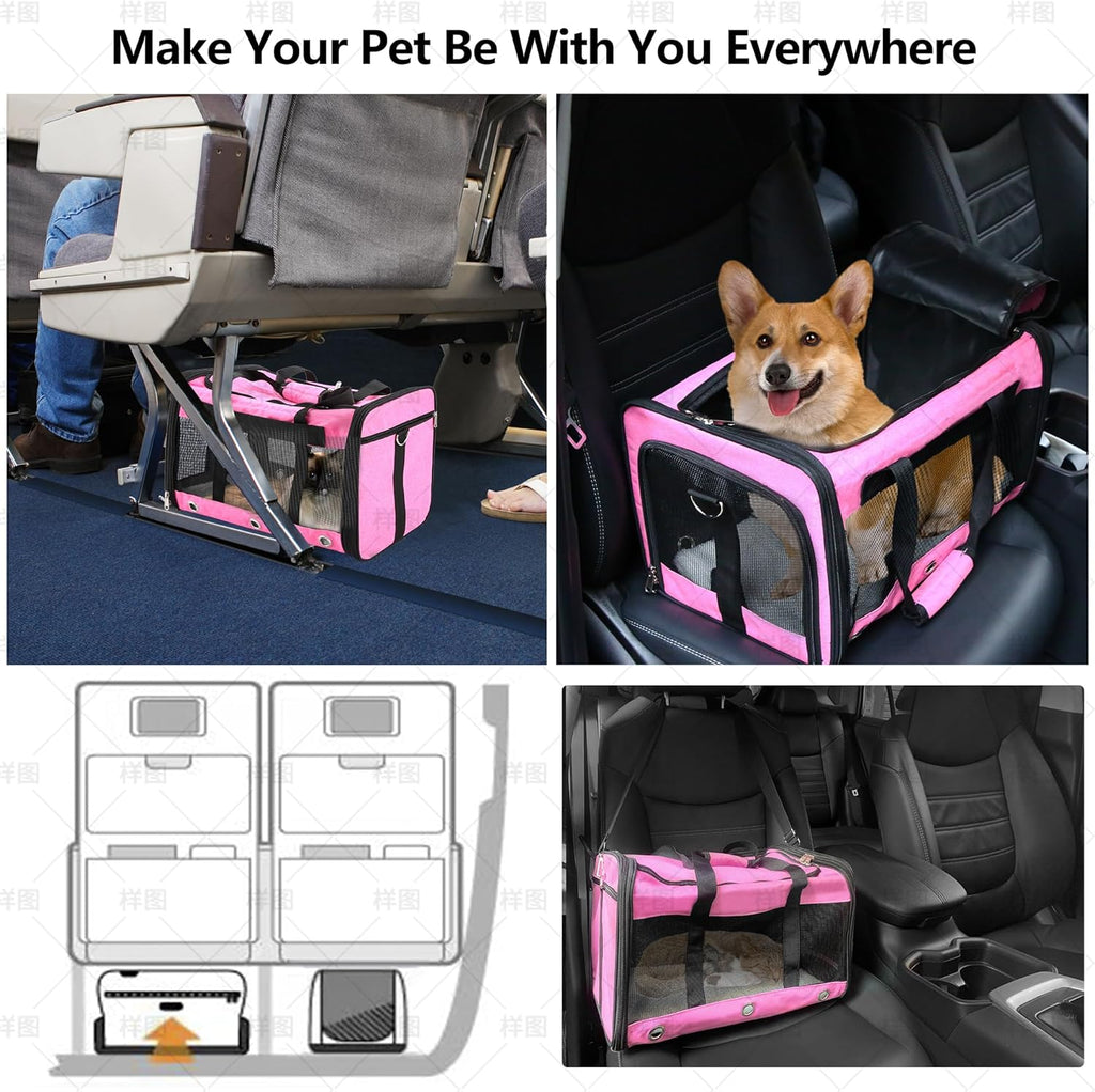 Soft Sided Foldable Cat/Dog/Pet Carrier Bag, | PetNestUK