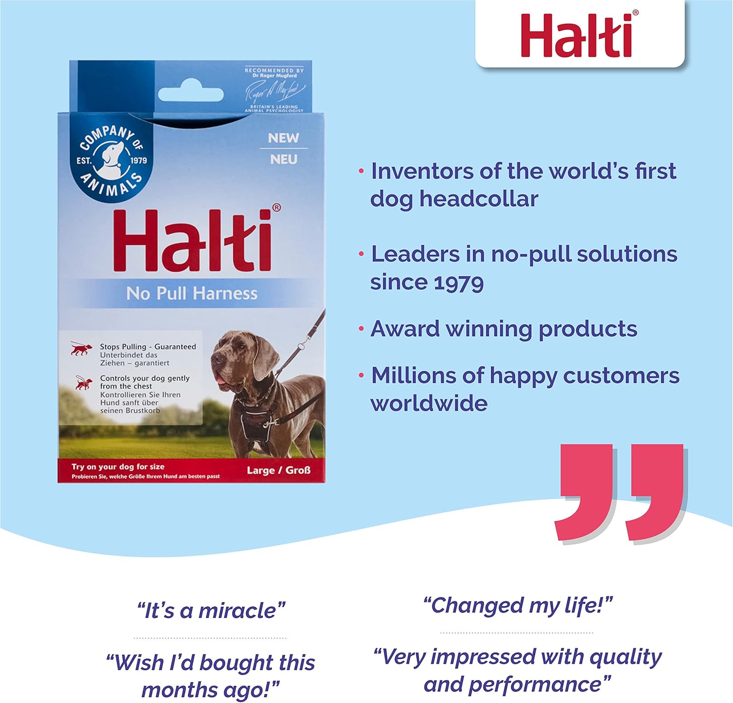 HALTI No Pull Harness Size Medium, Professional | PetNestUK