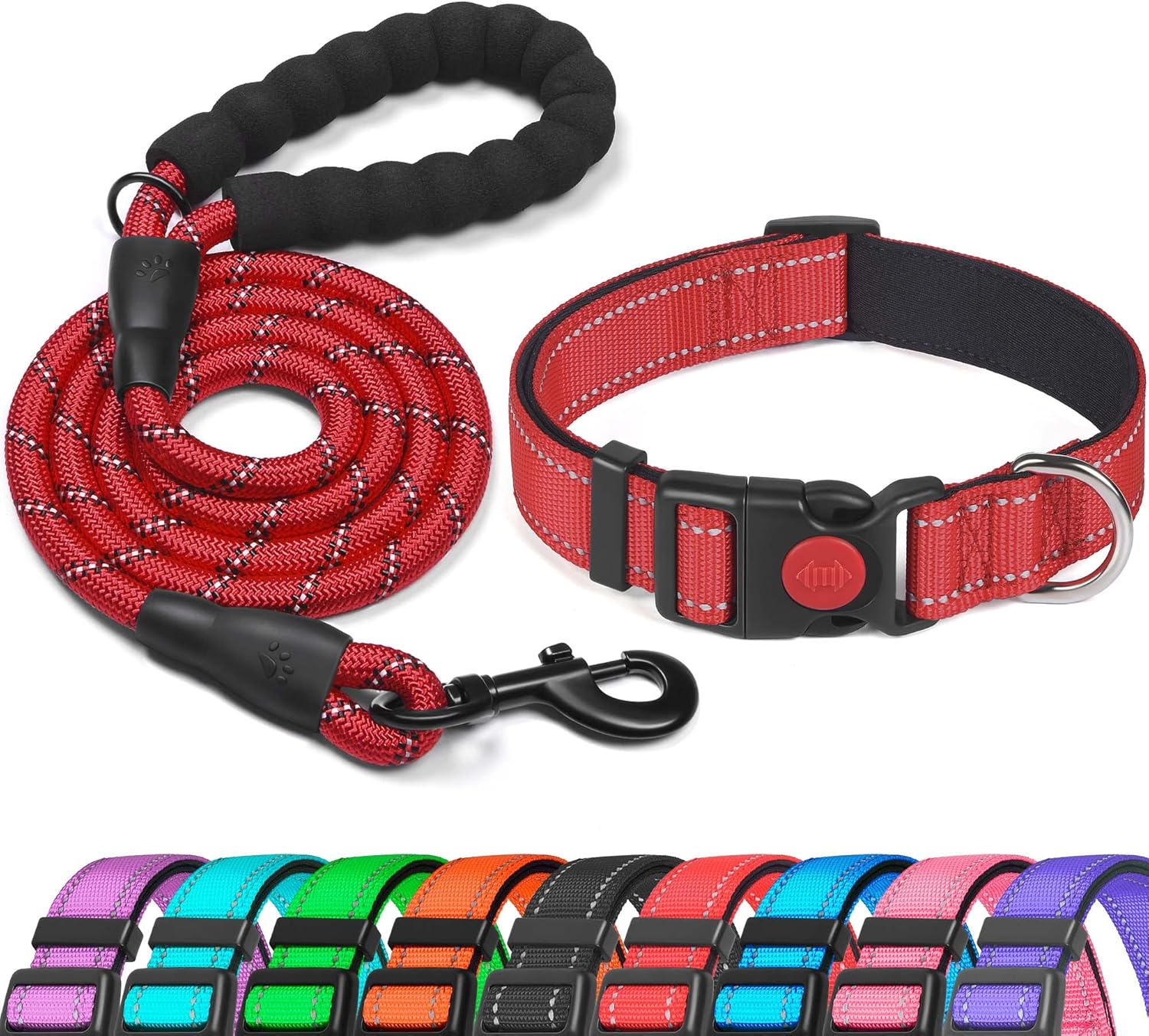 haapaw Reflective Dog Collar Padded with Soft | PetNestUK