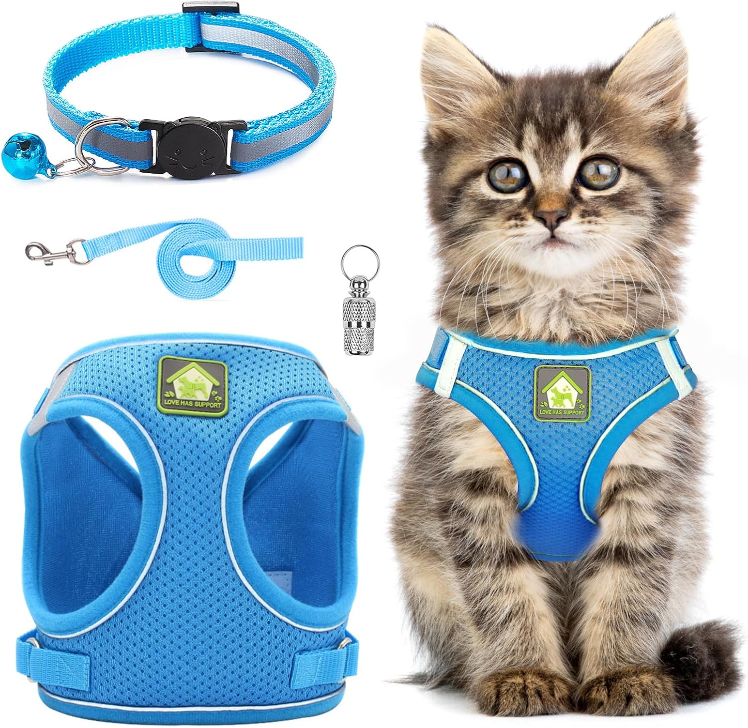 Cat Harness and Lead Set,Adjustable Reflective | PetNestUK