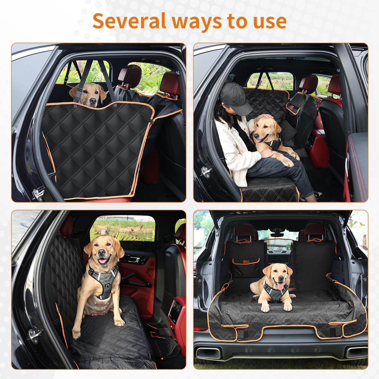 KYG Dog Car Seat Cover Dog Hammock For Car Back | PetNestUK