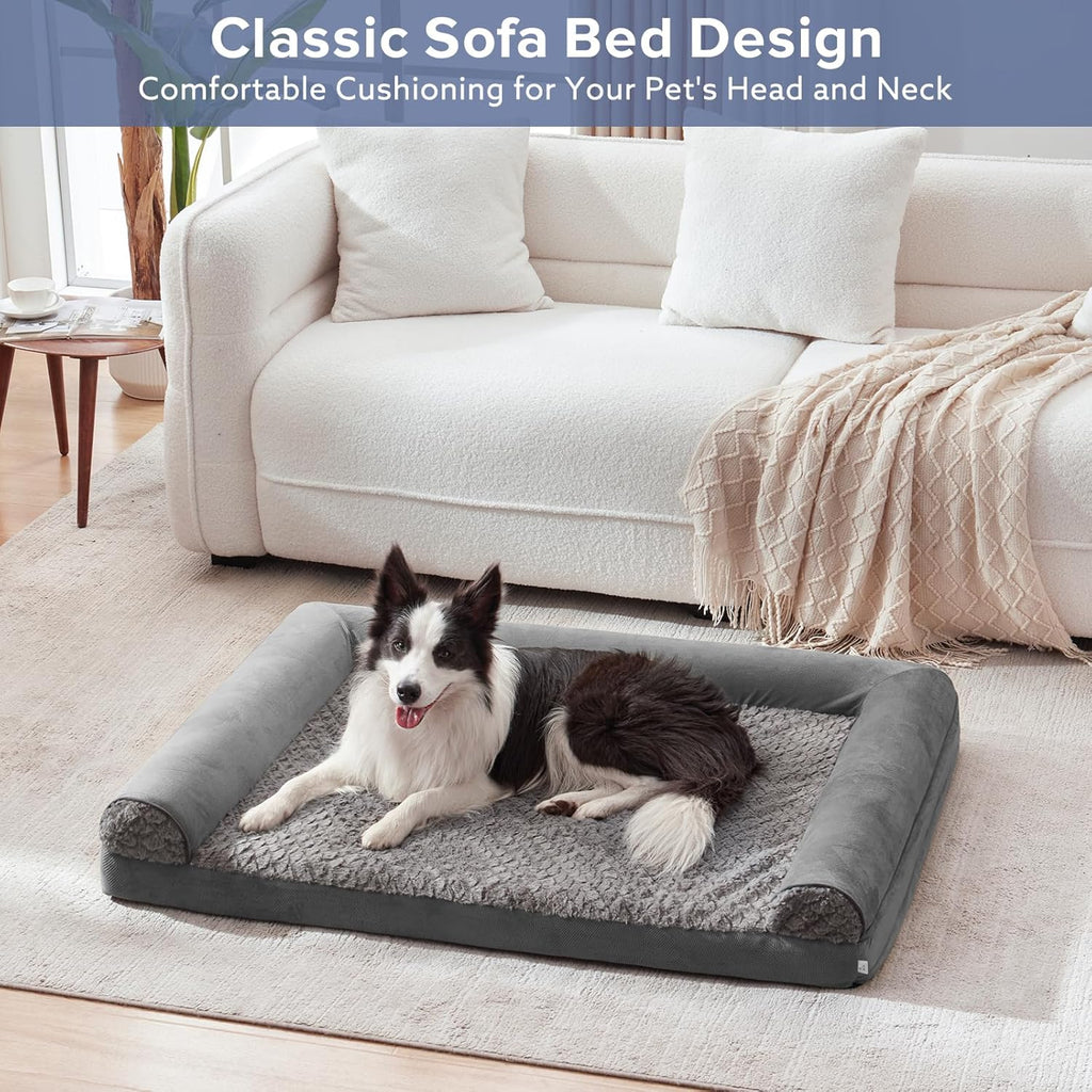 FURTIME Large Dog Bed(89 x 64cm), Orthopedic | PetNestUK