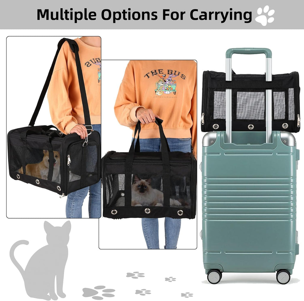 Soft Sided Foldable Cat/Dog/Pet Carrier Bag, | PetNestUK