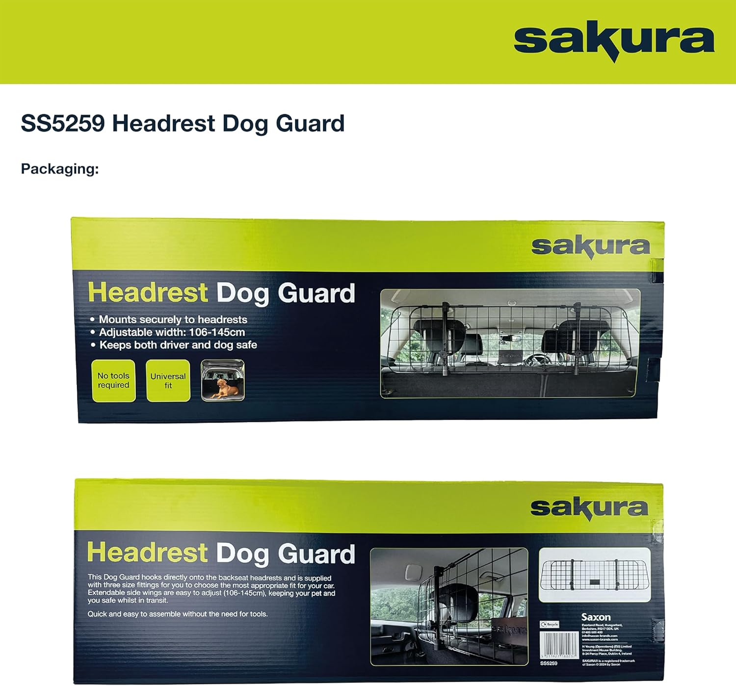 Sakura Headrest Dog Guard For Cars SS5259 | PetNestUK