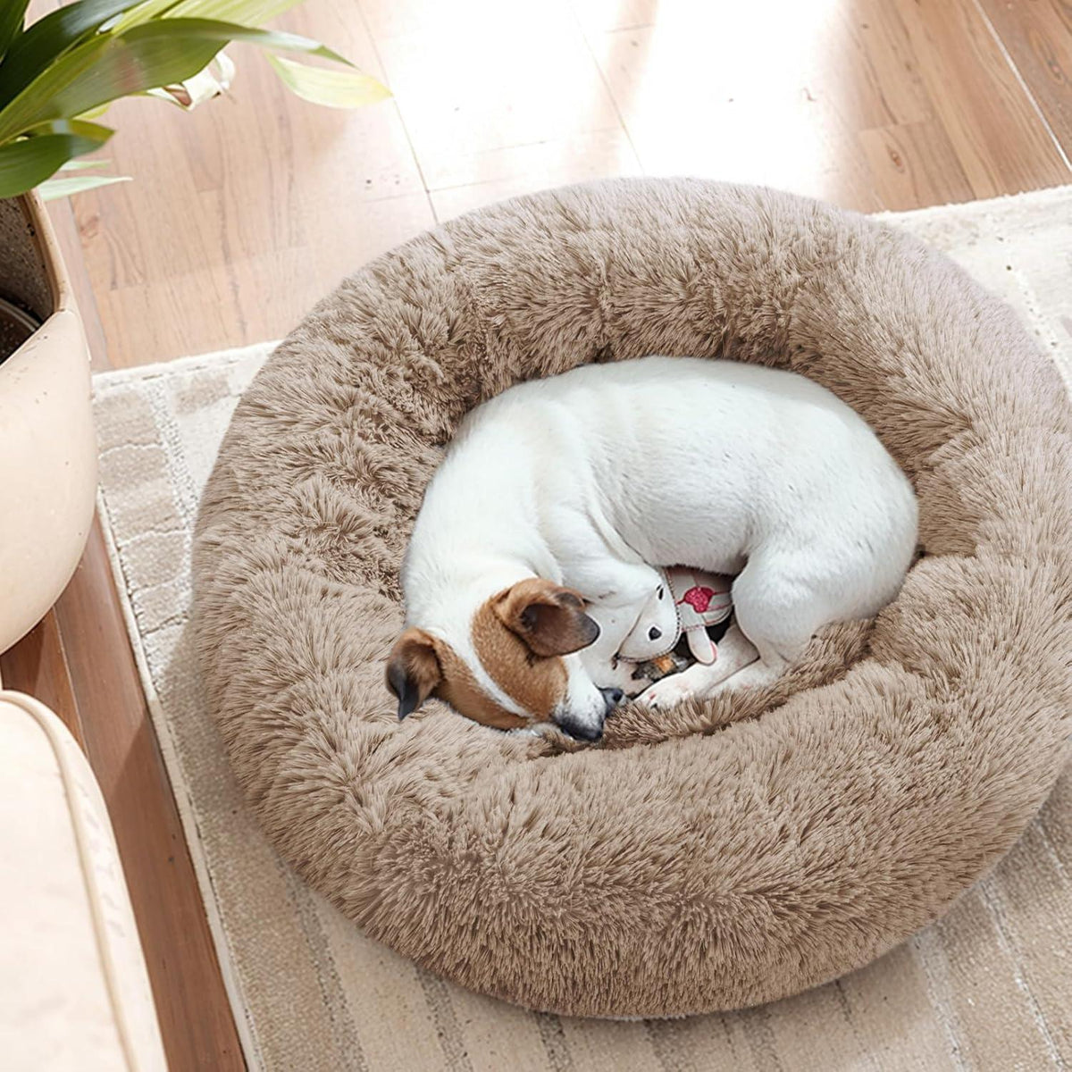 YOJOGEE Faux-Fur Donut Pet Bed