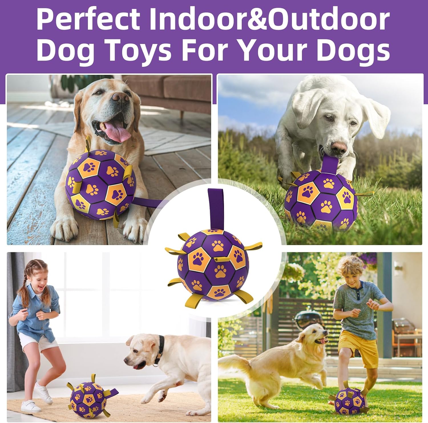HETOO Interactive Dog Football Toys with Grab | PetNestUK