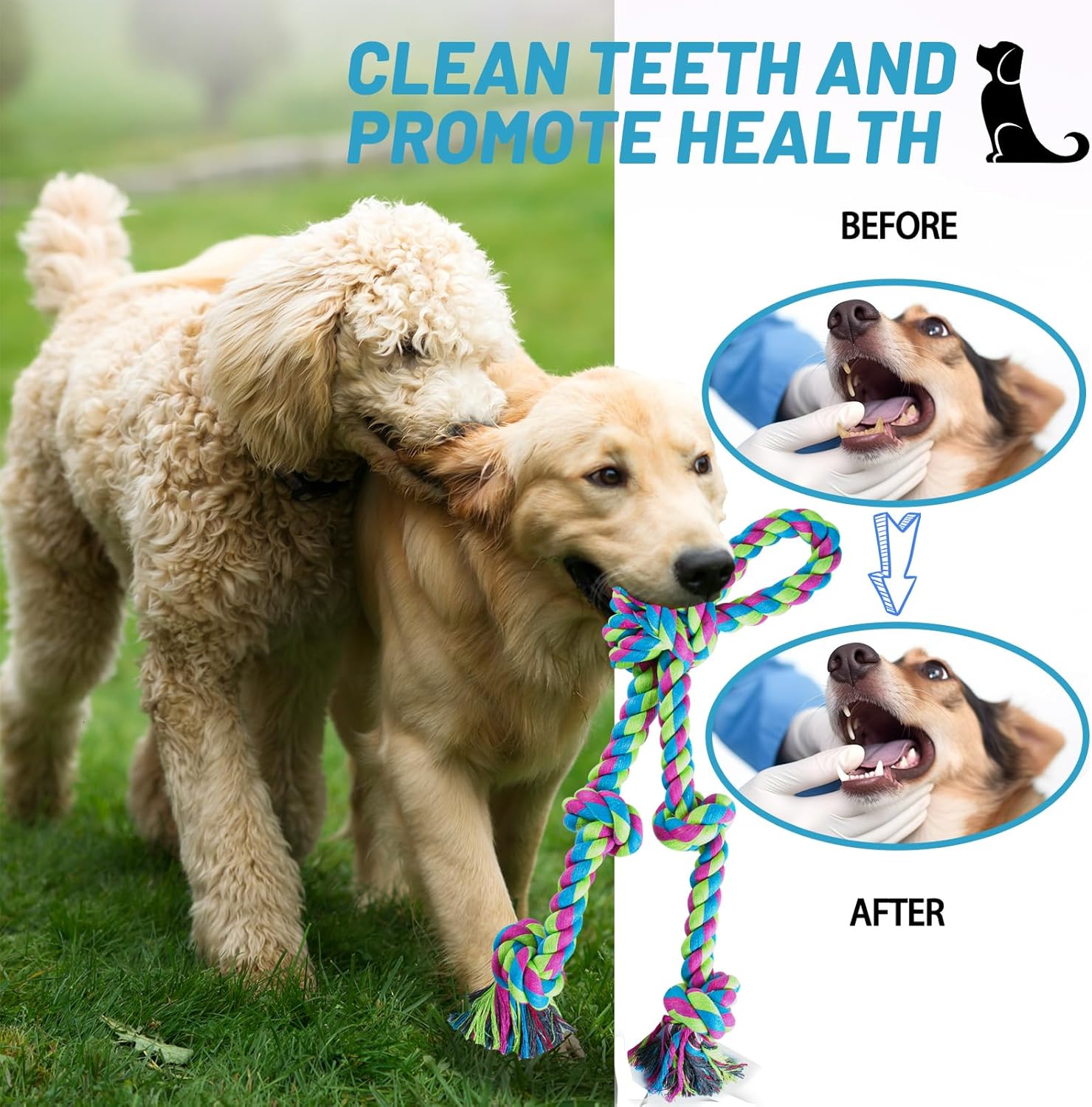 Aitmexcn Dog Rope Toys for Large Medium Dog | PetNestUK