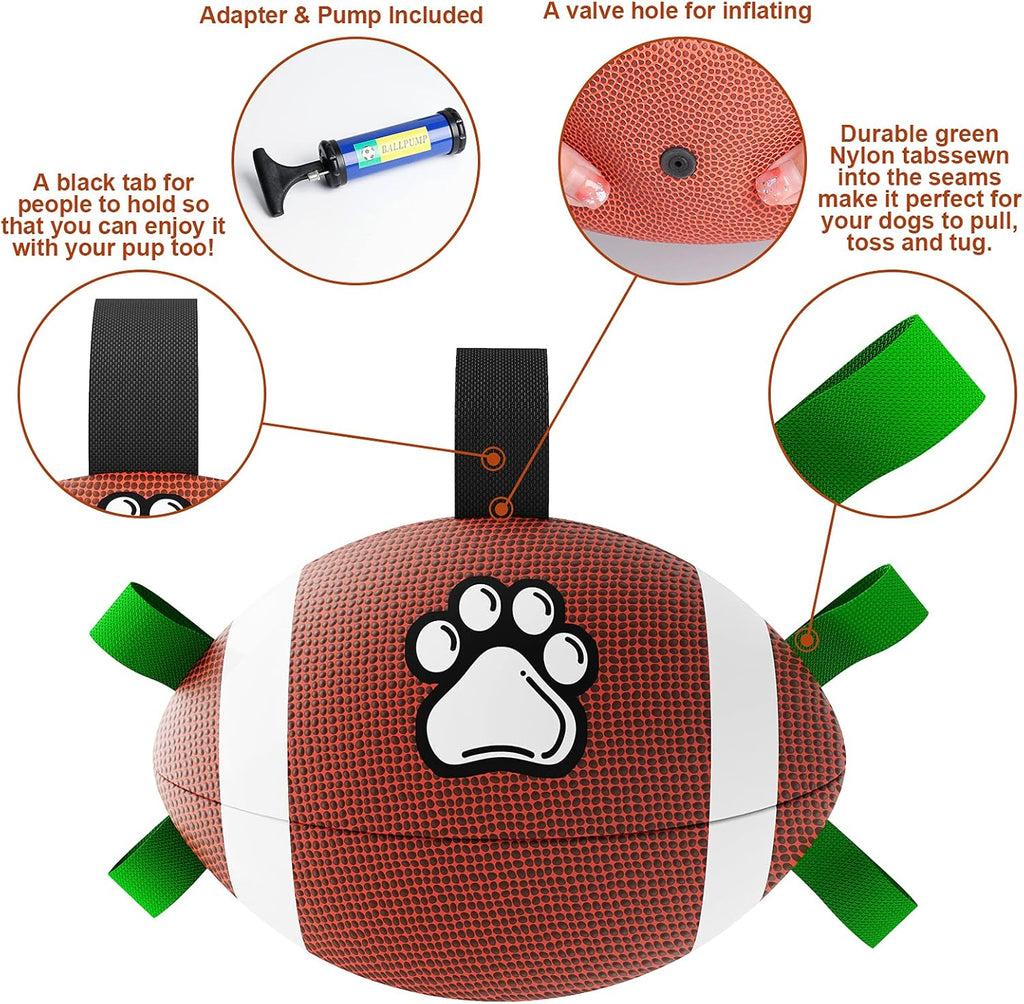 HETOO Interactive Dog Football Toys with Grab | PetNestUK